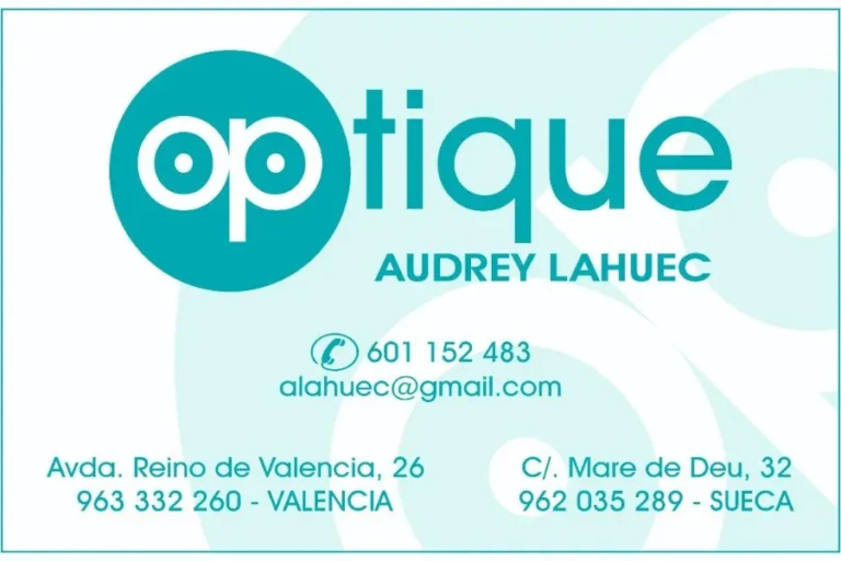 Óptica en Valencia. Audrey Lahuec